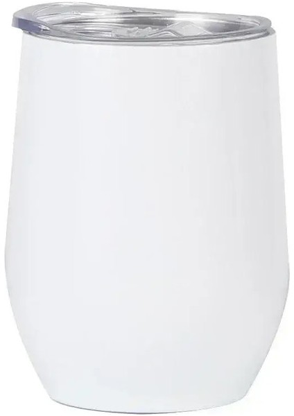 360ML 12OZ Termal Yalıtımlı Paslanmaz Çelik Tumbler Çift Duvar Su Şişesi Gitmek Için Taşınabilir Kahve Kupa Seyahat Etme Kupası Kapasite: 12OZ/RENK: Beyaz (Yurt Dışından)