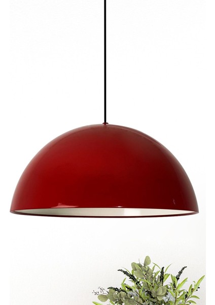 Kırmızı Metal Sarkıt Avize, Mutfak, Salon, Cafe, Ofis Için Şık Aydınlatma