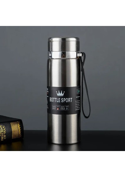 Termos 1l Termal Su Şişesi Soğuk ve Sıcak Su Şişesi Su Çayı Kahve Vakum Şenlikleri Paslanmaz Çelik Termos Şişe Kapasite: 1000ML/RENK: Sağı (Yurt Dışından)