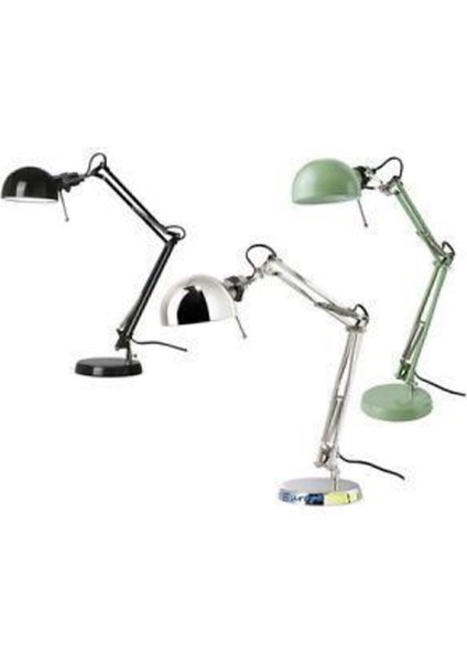 Şık Gümüş Masa Lambası, Gece Okuma ve Çalışma Için Ideal, Ayaklı Tasarım fiyatları