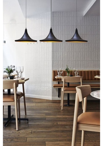 Üçlü Geniş Siyah Sarkıt Lamba, Modern ve Şık Aydınlatma, Oturma ve Mutfak Alanı fırsatları