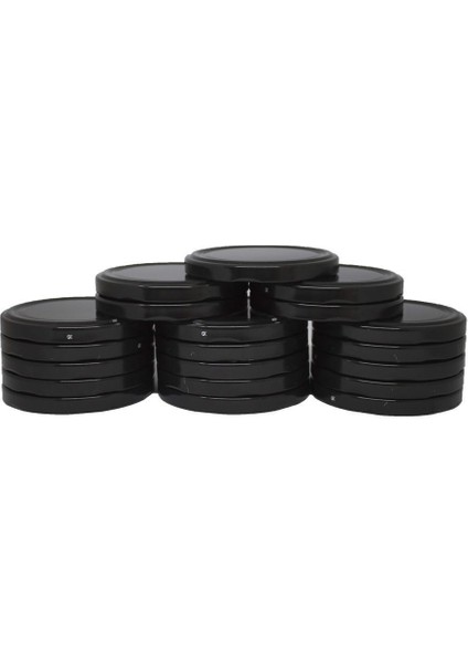 82 mm Siyah Twist-Off Kapağı, 20'li Paket, Standart Cam Kavanozlar Için Uygun fiyatları