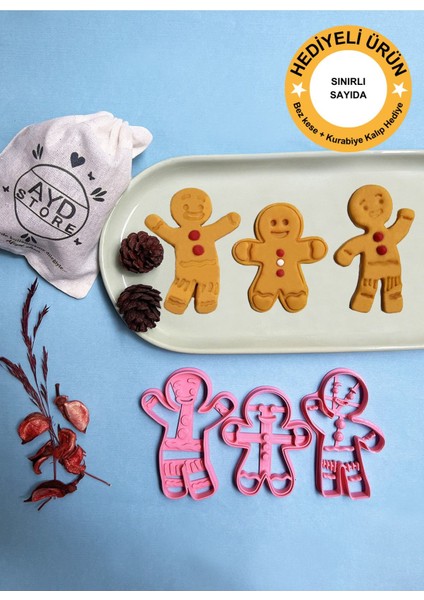 3'lü Kurabiye Kalıbı Seti, Tatlı Yapımı Için Ideal, Eğlenceli ve Kullanışlı Tasarım