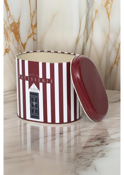 Renkli Desenli Oval Metal Saklama Kabı 11X15 Cm, Şık ve Kullanışlı Mutfak Gereci