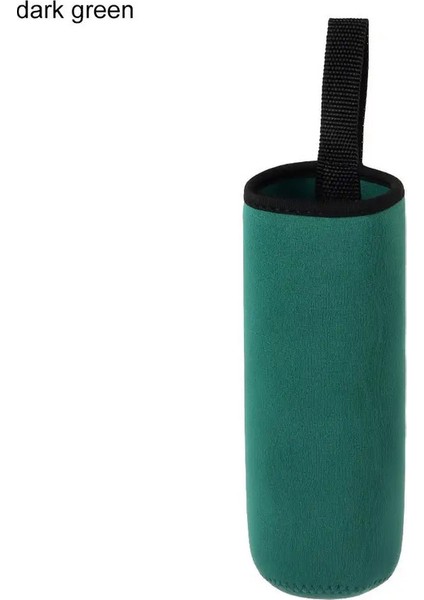 500ML Taşınabilir Neopren Vakum Kupa Kılıf Su Şişesi Kapak Yalıtım Kılıf Çantası Cam Şişe Kılıf Kılıfı Spor Aksesuarları Renk: Koyu Yeşil (Yurt Dışından)