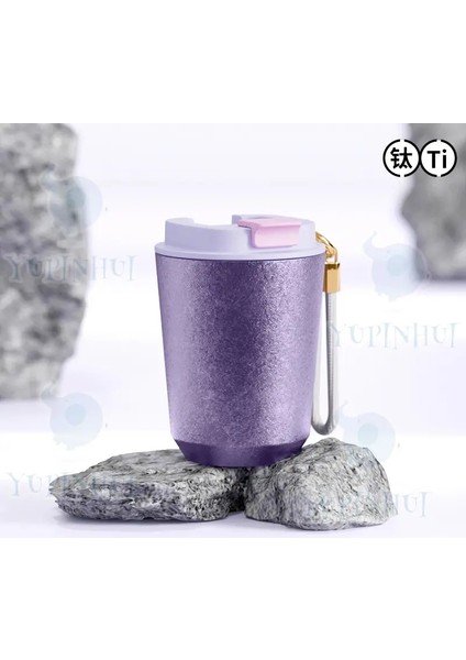 Çift Duvar Titanyum Kaplamalı Termos Kupası Termal Kupa Taşınabilir Mini 280ML Tumbler Yalıtımlı 8 Saat Ti Su Şişesi Vakum Şenlikleri Kapasite: 280ML 9oz/renk: Pembe (Yurt Dışından)