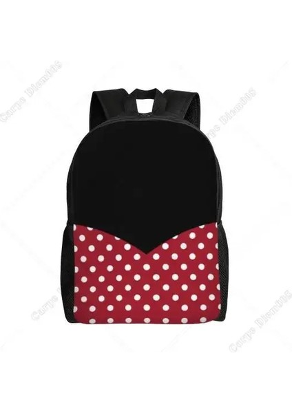 Yay Polka Dotlar Sırt Çantası Okul Çantaları Kolej Seyahat Çantaları Kadın Kız Dış Mekan Yürüyüşü Için 15 Inç Dizüstü Bilgisayar Polyesterine Uygun Renk: 4/boyut: 11.8X4.5X16.1 Inç (Yurt Dışından)