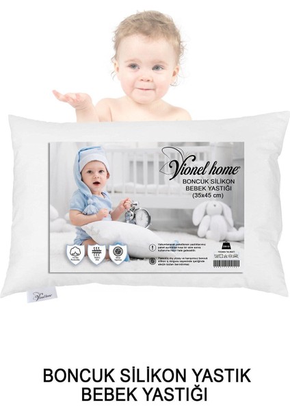 Yumuşak Bebek Yastığı, Boncuk Silikon, Pamuk Kılıf, 200GR, Rahat ve Güvenli Uyku