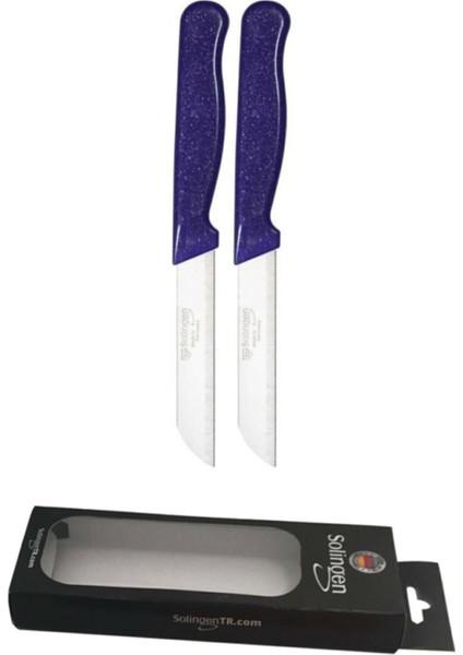 Mor Simli Çift Meyve Sebze Bıçak Seti, Pratik ve Şık Mutfak Aleti