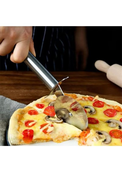 Paslanmaz Çelik 20.5 cm Büyük Boy Hamur ve Pizza Kesici Rulô indirimleri