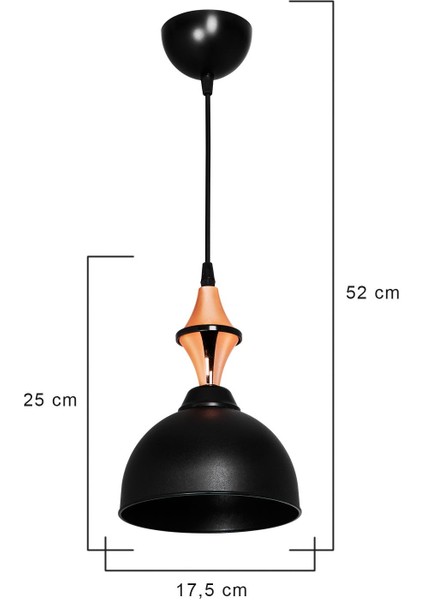 Siyah Bakır Sarkıt Dekoratif Avize, Şık ve Modern Tasarım, Ev ve Ofis Için Ideal Seçim fırsatları