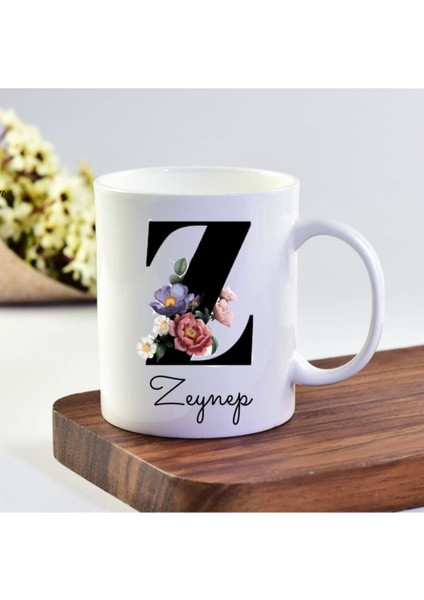 Beyaz Zeynep Isimli Z Harfli Kupa Bardak, Şık ve Kullanışlı Tasarım