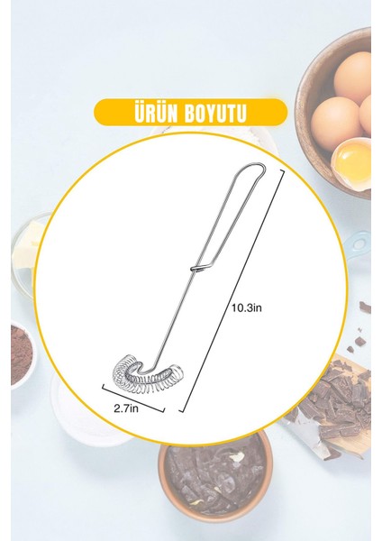 Paslanmaz Çelik Yumurta Çırpıcı, Omlet ve Kahve Köpürtücü, 1 Adet fiyatları