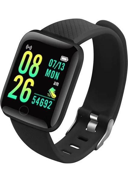 116 Plus Akıllı Saat Erkek Kadın Hediyesi 1.3 Inç Ekran Spor Fitness Saatler Bilek Saati Bluetooth 5.0 Çağrıları Dijital Smartwatchcolor: Siyah (Yurt Dışından)