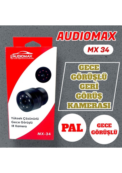 MX34 Gece Görüşlü Geri Vites Kamerası