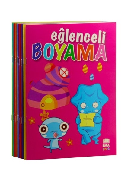 Ema Eğlenceli Boyama Seti 10 Kitap 3-5 Yaş Çocuklar İçin Eğlenceli Aktiviteler