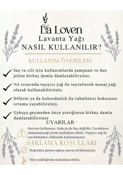 Lavanta Yağı | %100 Doğal ve Saf | 20 ml