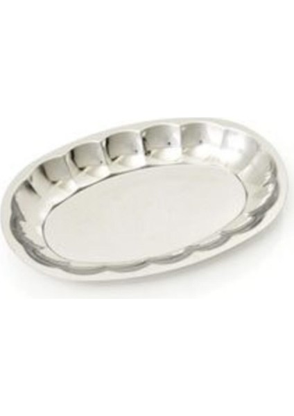 Çelik Dilimli Kayık Tabak 3 No, Şık ve Kullanışlı Yemek Sunumu Için Ideal