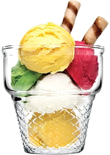 3'lü Mini Cornet Dondurmalık Seti, Beyaz, Pratik ve Şık Tasarım