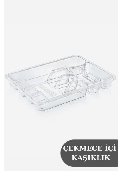 Şeffaf Çekmece Düzenleyici, 37,5 Cm, Çatal, Kaşık, Bıçak Organizatörü