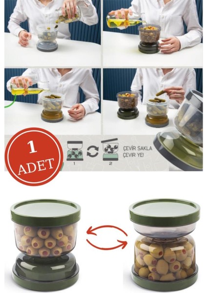 Turuncu Plastik Kum Saati ve Turşu Kabı Seti, Şık ve Kullanışlı Tasarım