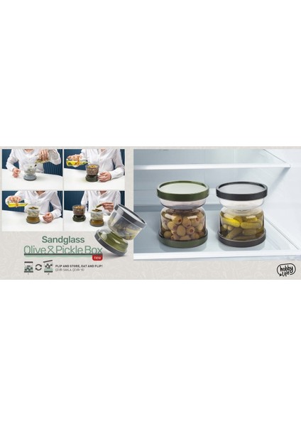 Turuncu Plastik Kum Saati ve Turşu Kabı Seti, Şık ve Kullanışlı Tasarım fırsatları