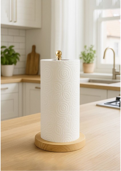 Ahşap Tabanlı Gold Renkli Kağıt Havluluk, Şık ve Zarif Tasarım fiyatları