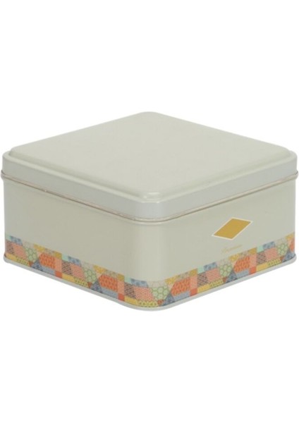 Morocco Green Desenli Kare Metal Saklama Kabı 16X16 Cm, Şık ve Dayanıklı Mutfak Gereci fiyatları