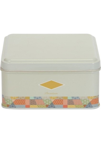 Morocco Green Desenli Kare Metal Saklama Kabı 16X16 Cm, Şık ve Dayanıklı Mutfak Gereci modelleri