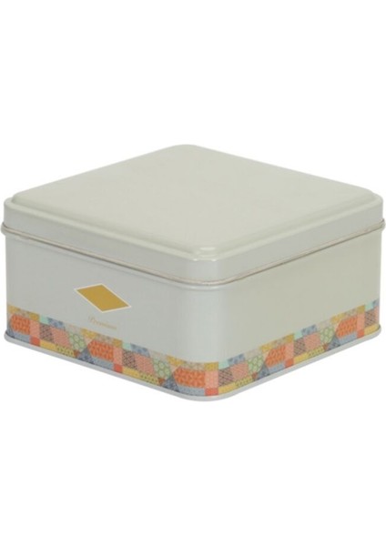 Morocco Green Desenli Kare Metal Saklama Kabı 16X16 Cm, Şık ve Dayanıklı Mutfak Gereci fırsatları