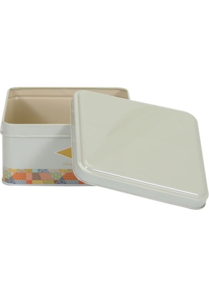 Morocco Green Desenli Kare Metal Saklama Kabı 16X16 Cm, Şık ve Dayanıklı Mutfak Gereci indirimleri