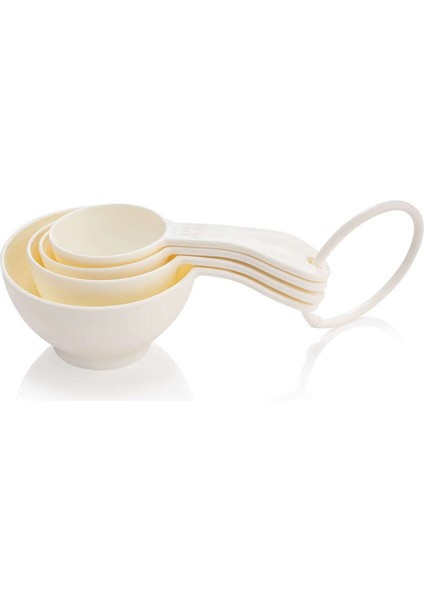 4’lü Ölçü Kabı Seti, 60ML, 80ML, 120ML, 240ML, Ekru Renk fiyatları