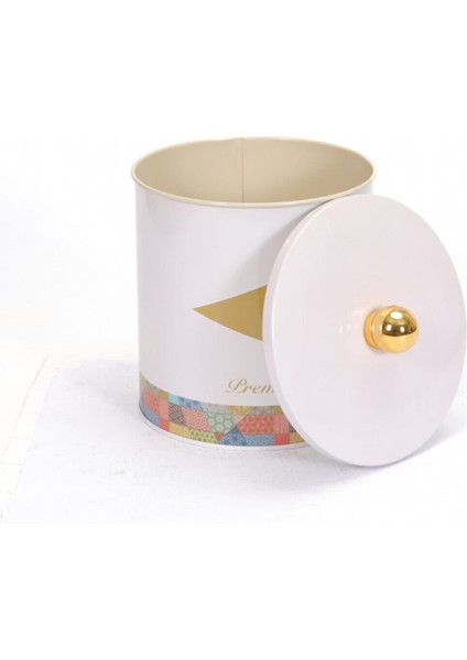 Morocco Pembe Desenli Yuvarlak Metal Saklama Kabı 14 cm fırsatları