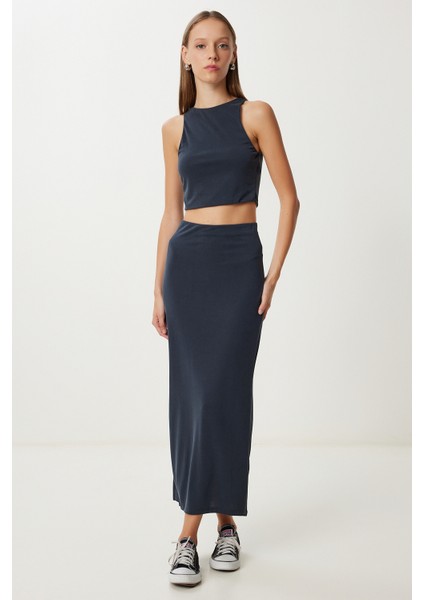 Bluz Etek Modal Takım LUB0186 Antrasit fiyatları