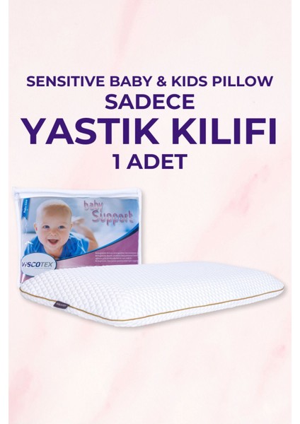 Yumuşak ve Rahat Çocuk Yastığı Kılıfı, 66X33X6 Cm, Beyaz Renk.