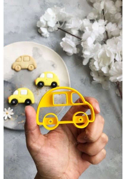 Sarı Araba Şekillendirici ve Kalıp Seti, Yaratıcı ve Eğlenceli Hobi Malzemesi
