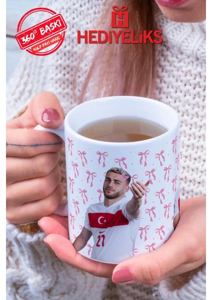 Kurdeleli Özel Tasarımlı 360° Baskılı Beyaz Kupa Bardak modelleri