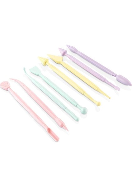 8'li Marzipan ve Pasta Kalemi Seti, Hobi ve Dekorasyon Için Renkli Seçenekler