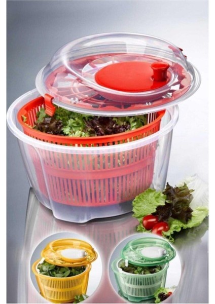 Çok Renkli Salata ve Sebze Kurutucu, 4.4l, Çevirmeli, Pratik ve Hızlı Kurutma fiyatları