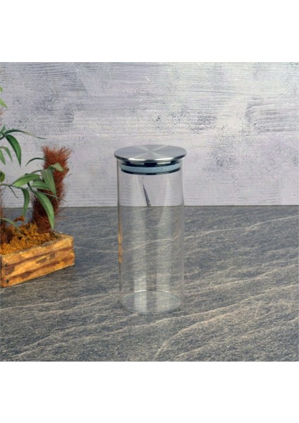 Şeffaf Cam Kavanoz, Metal Kapak, 360 Ml, Şık ve Kullanışlı Saklama Çözümü