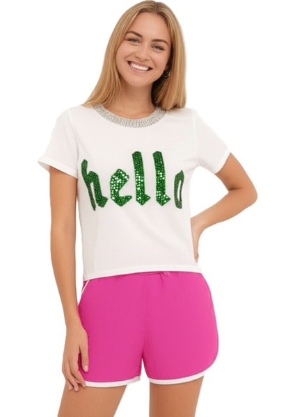 Kadın Plaj ve Deniz Şortu Günlük Hızlı Kurur Esnek Cepli Bağcıklı Rahatkesim OPKPDS26OPMOD162