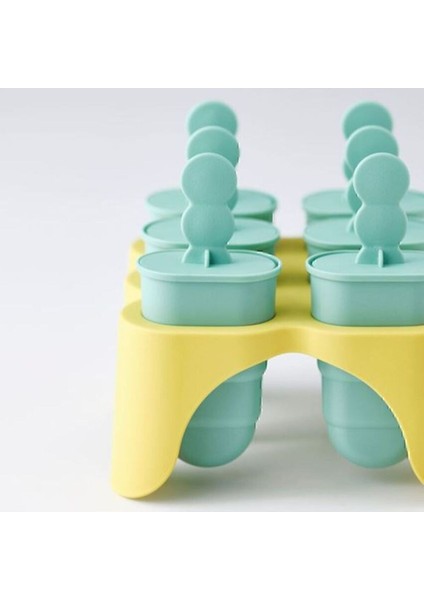 Turkuaz Renkli 6'lı Buz Kalıbı, Serinletici Dondurma Çubukları Seti fırsatları