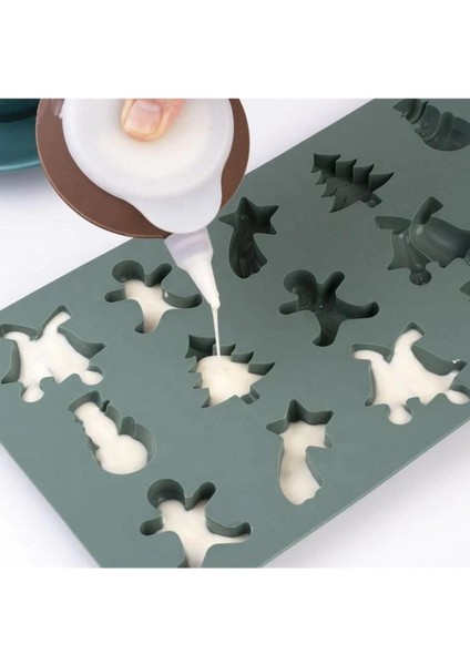 Yılbaşı Temalı Silikon Kalıp Seti, Kek, Çikolata, Mum ve Sabun 15'li fiyatları