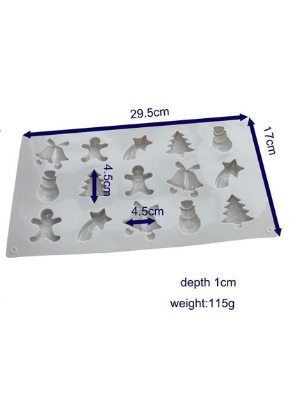 Yılbaşı Temalı Silikon Kalıp Seti, Kek, Çikolata, Mum ve Sabun 15'li indirimleri