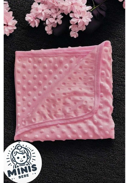 Yumuşak ve Hafif 80X90 Nohut Kumaş Bebek Battaniyesi, Pembe Renk Seçeneği modelleri