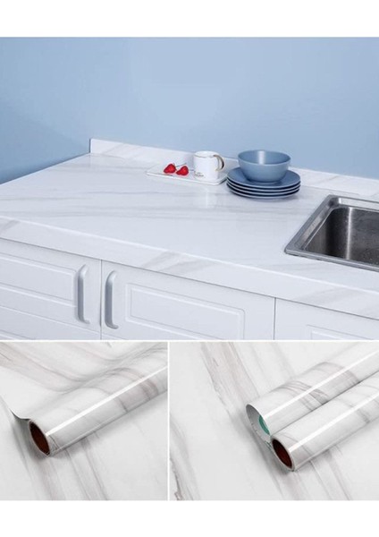 Açık Mermer Desenli Yapışkanlı Kaplama Kağıdı 3 Mt, Şık ve Dayanıklı Yüzeyler Için Ideal fırsatları