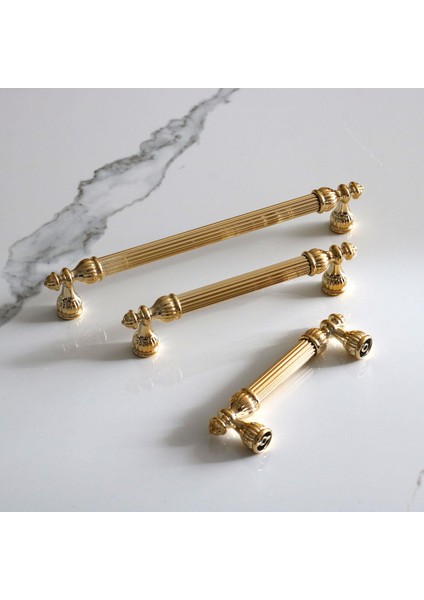 Mobilya Çekmece Dolap Kapak Mutfak Kulbu Kulpları Dolabı Kulpu 128 mm Gold Altın Kulp Metal indirimleri