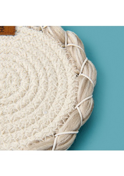 Ekru Bej Bardak Altlığı, 13X13 Cm, Şık ve Kullanışlı Ev Dekoru Aksesuarı fırsatları