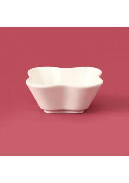 Beyaz Yonca Çerezlik, 11 Cm, Şık ve Kullanışlı Masa Aksesuarı