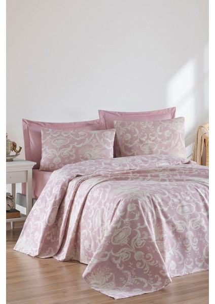 Mor Renkli, Baskılı, Tek Kişilik Doğal Pike, Konforlu ve Şık Uyku Seti modelleri